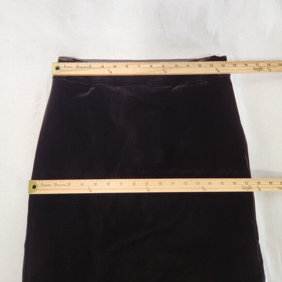 GIORGIO ARMANI Vintage Chocolate Velvet Skirt Size 46 US 6/8 Italy Exc. Condit. - Picture 15 of 16